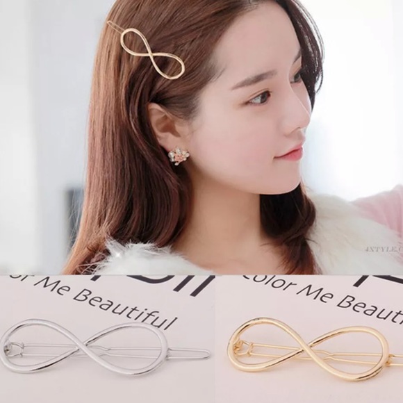 Pawsitively Posh Accessories - {CHARLENE} gold infinity loop hair clip pin